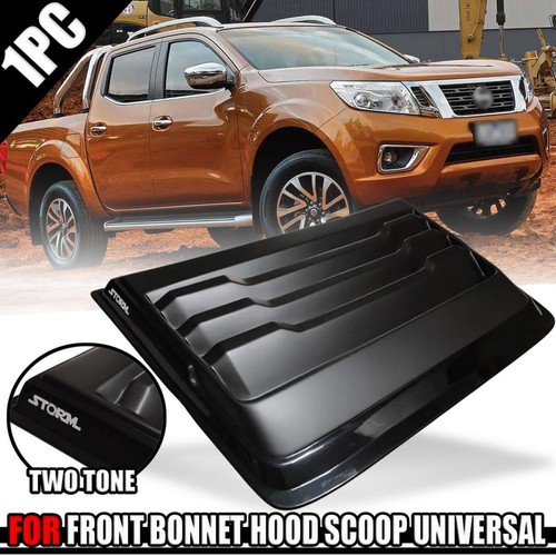 Black front bonnet hood scoop - hood,